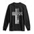 Blessed Papa Christian Cross Long Sleeve Shirt Faithful Dad Religious American Flag TS02 Black Print Your Wear