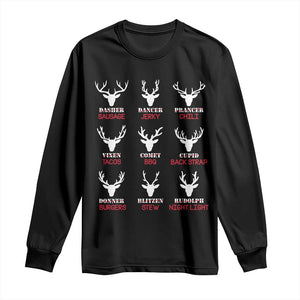 Funny Deer Hunting Long Sleeve Shirt Hunter of All Santa's Reindeer TS02 Black Print Your Wear