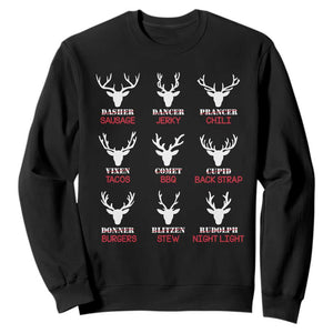 Funny Deer Hunting Sweatshirt Hunter of All Santa's Reindeer TS02 Black Print Your Wear