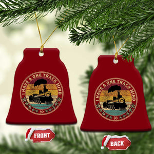 Funny I Have A One Track Mind Ceramic Ornament Train Railroad Retro Engine Model TS02 Print Your Wear