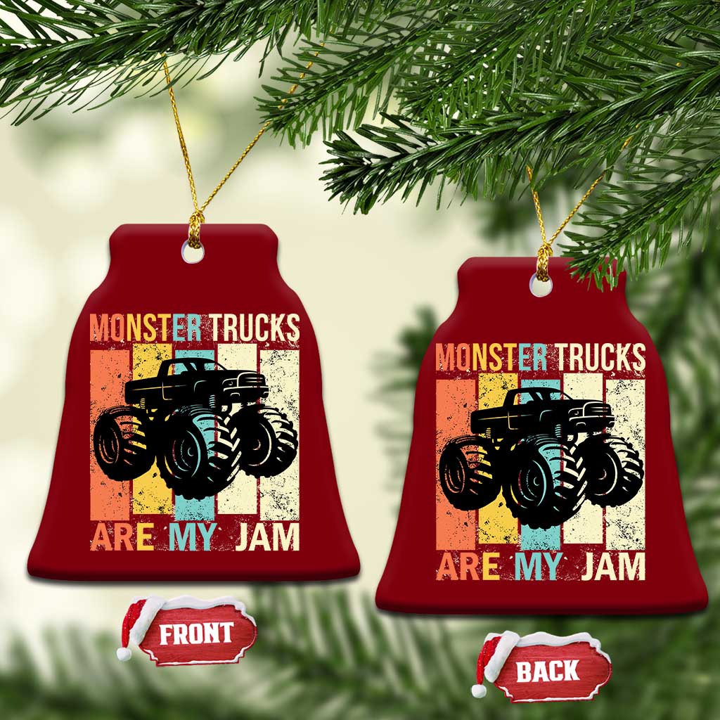 Monster Trucks Are My Jam Ceramic Ornament Vintage Retro TS02 Print Your Wear