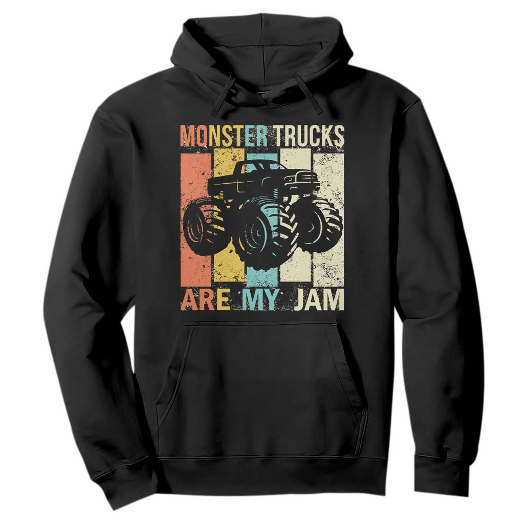Monster Trucks Are My Jam Hoodie Vintage Retro TS02 Black Print Your Wear