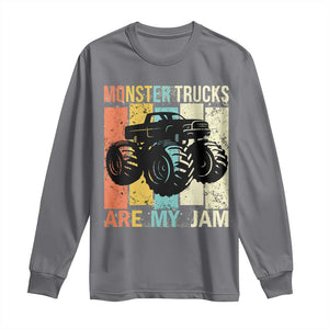 Monster Trucks Are My Jam Long Sleeve Shirt Vintage Retro TS02 Charcoal Print Your Wear