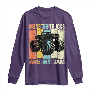 Monster Trucks Are My Jam Long Sleeve Shirt Vintage Retro TS02 Purple Print Your Wear