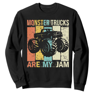 Monster Trucks Are My Jam Sweatshirt Vintage Retro TS02 Black Print Your Wear
