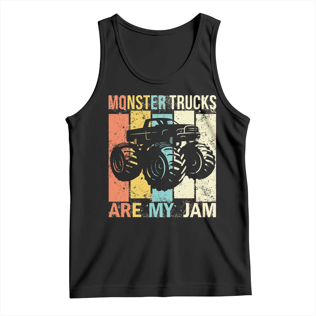 Monster Trucks Are My Jam Tank Top Vintage Retro TS02 Black Print Your Wear