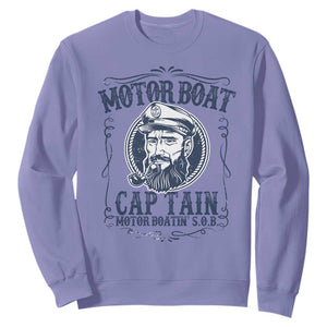 Motor Boat Captain Sweatshirt Funny Pontoon Boating Motor Boatin Lake Life TS02 Violet Print Your Wear