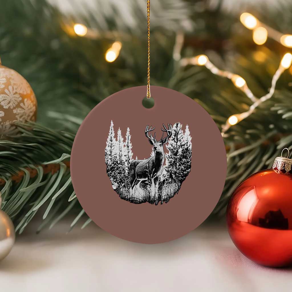 Deer Hunting Ceramic Ornament Deer Forest Nature Lover Stag Hunter TS02 1pc Mocha Print Your Wear
