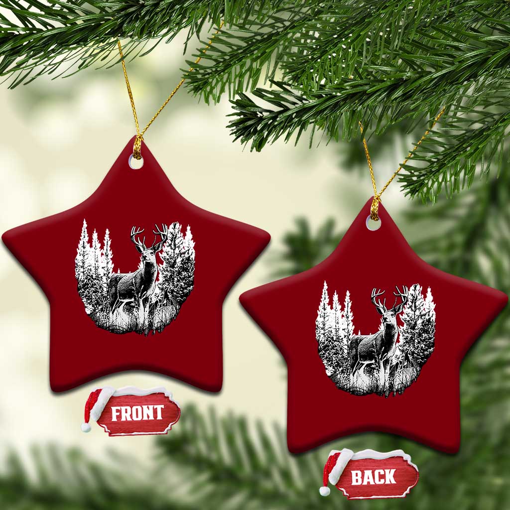 Deer Hunting Ceramic Ornament Deer Forest Nature Lover Stag Hunter TS02 Print Your Wear