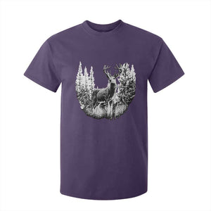 Deer Hunting T Shirt For Kid Deer Forest Nature Lover Stag Hunter TS02 Purple Print Your Wear