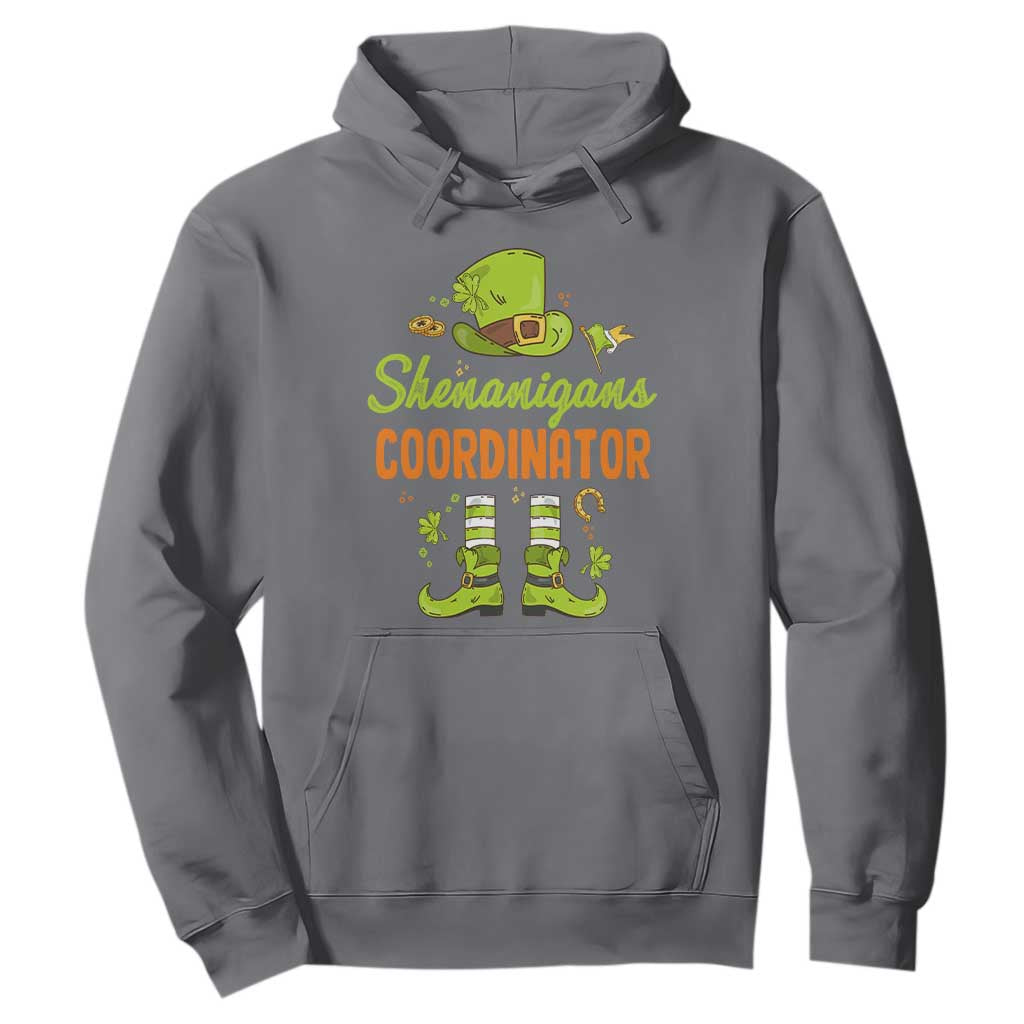 Funny St. Patricks Day Hoodie Shenanigans Coordinator Leprechaun Costume TS02 Charcoal Printyourwear