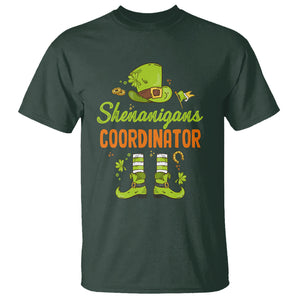 Funny St. Patricks Day T Shirt Shenanigans Coordinator Leprechaun Costume TS02 Dark Forest Green Printyourwear