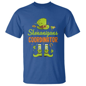 Funny St. Patricks Day T Shirt Shenanigans Coordinator Leprechaun Costume TS02 Royal Blue Printyourwear