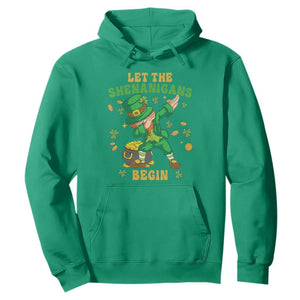 Funny St. Patricks Day Hoodie Let The Shenanigans Begin Dabbing Leprechaun TS02 Irish Green Printyourwear