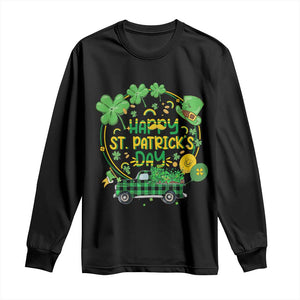 Happy StPatricks Day Long Sleeve Shirt Patty's Day Truck Loads of Shamrocks and Lucky Charm TS02 Black Print Your Wear