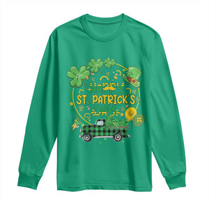 Happy StPatricks Day Long Sleeve Shirt Patty's Day Truck Loads of Shamrocks and Lucky Charm TS02 Irish Green Print Your Wear