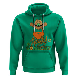 Funny St. Patricks Cowboy Hoodie Howdy Go Lucky Irish Western TS02 Irish Green Printyourwear