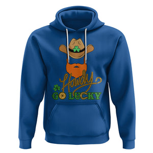 Funny St. Patricks Cowboy Hoodie Howdy Go Lucky Irish Western TS02 Royal Blue Printyourwear