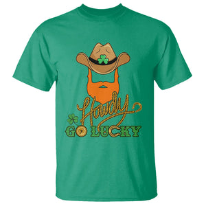 Funny St. Patricks Cowboy T Shirt Howdy Go Lucky Irish Western TS02 Irish Green Printyourwear
