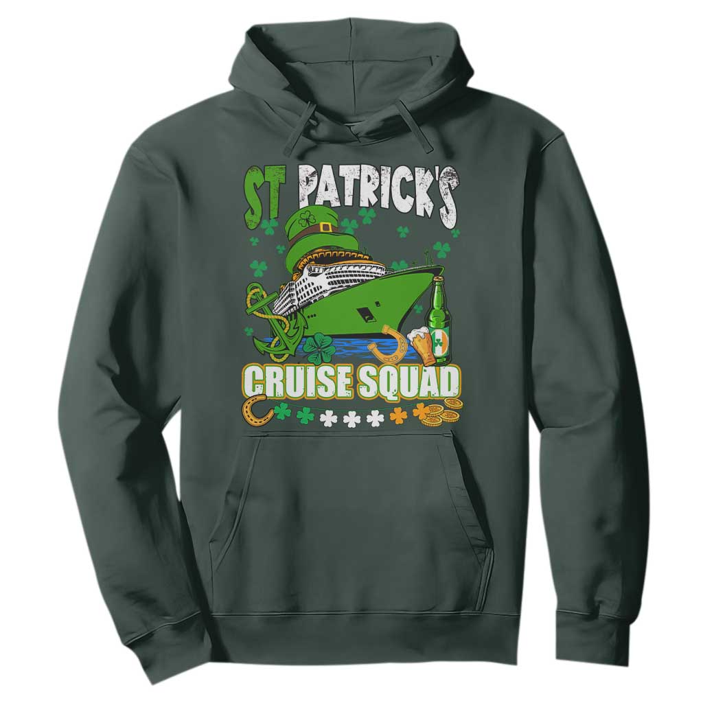 Funny St. Patricks Cruise Hoodie Holiday Trip Family Group Matching TS02 Dark Forest Green Printyourwear