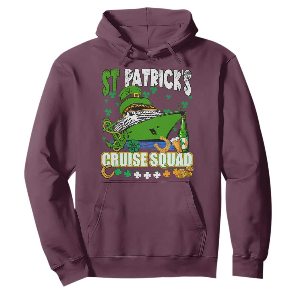 Funny St. Patricks Cruise Hoodie Holiday Trip Family Group Matching TS02 Maroon Printyourwear
