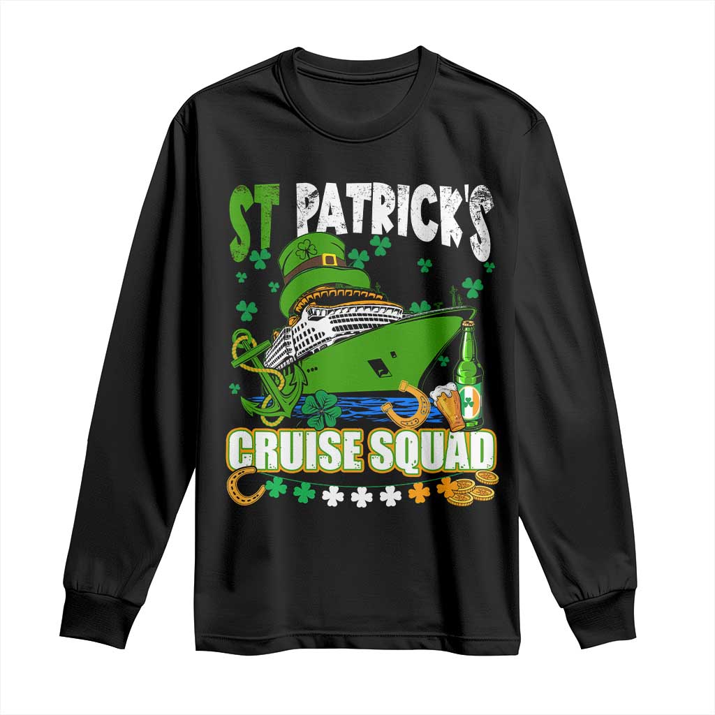 Funny St Patricks Cruise Long Sleeve Shirt Holiday Trip Family Group Matching TS02 Black Print Your Wear