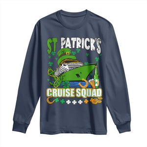 Funny St Patricks Cruise Long Sleeve Shirt Holiday Trip Family Group Matching TS02 Navy Print Your Wear