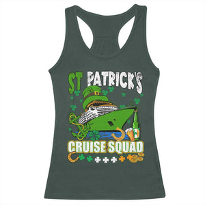 Funny St Patricks Cruise Racerback Tank Top Holiday Trip Family Group Matching TS02 Dark Forest Green Print Your Wear