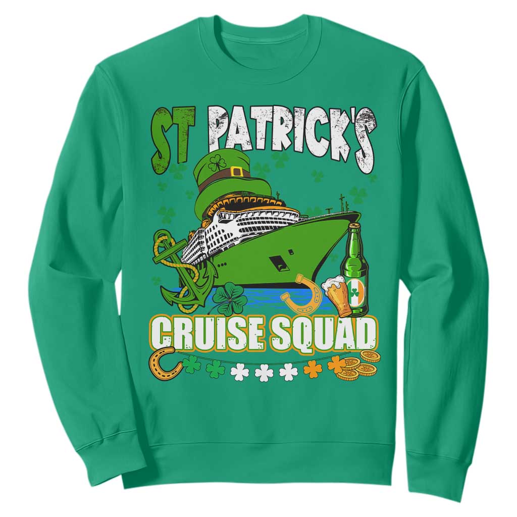 Funny St. Patricks Cruise Sweatshirt Holiday Trip Family Group Matching TS02 Irish Green Printyourwear