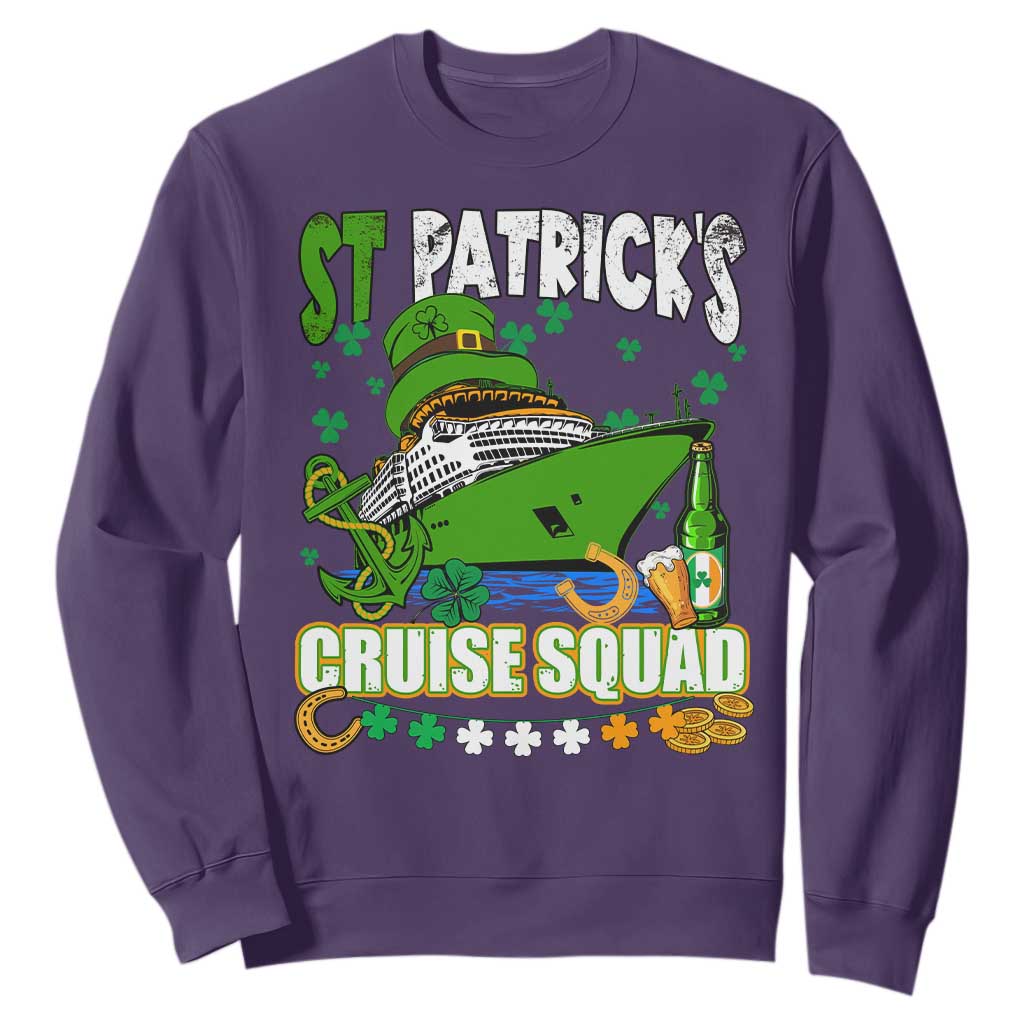 Funny St. Patricks Cruise Sweatshirt Holiday Trip Family Group Matching TS02 Purple Printyourwear