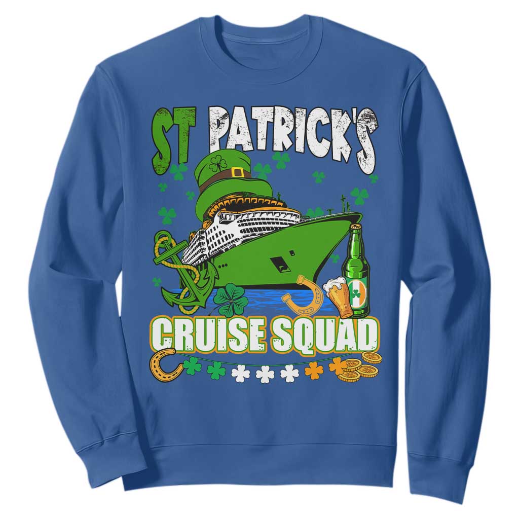 Funny St. Patricks Cruise Sweatshirt Holiday Trip Family Group Matching TS02 Royal Blue Printyourwear