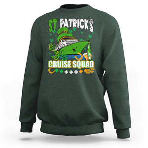 Funny St. Patricks Cruise Sweatshirt Holiday Trip Family Group Matching TS02 Dark Forest Green Printyourwear