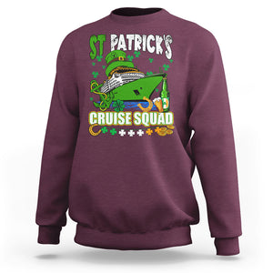 Funny St. Patricks Cruise Sweatshirt Holiday Trip Family Group Matching TS02 Maroon Printyourwear