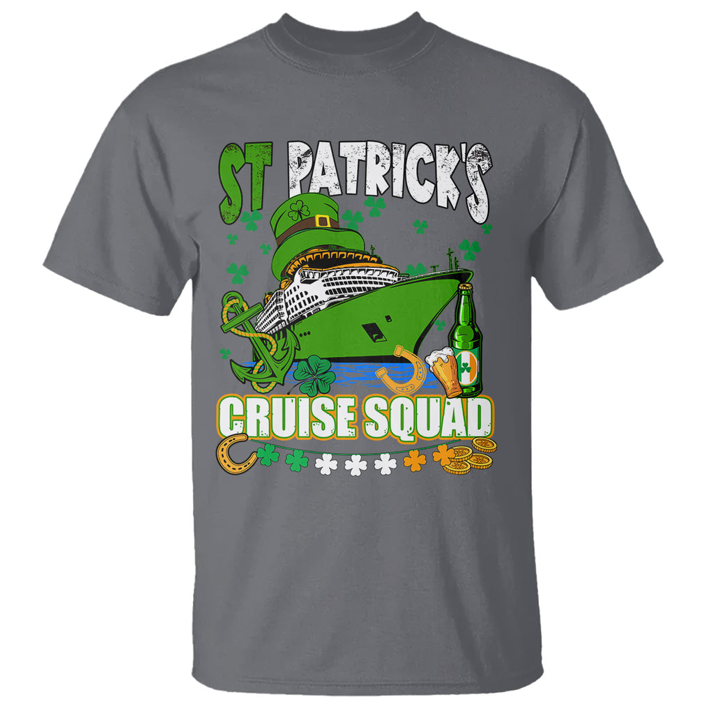 Funny St. Patricks Cruise T Shirt Holiday Trip Family Group Matching TS02 Charcoal Printyourwear