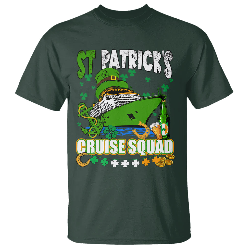 Funny St. Patricks Cruise T Shirt Holiday Trip Family Group Matching TS02 Dark Forest Green Printyourwear