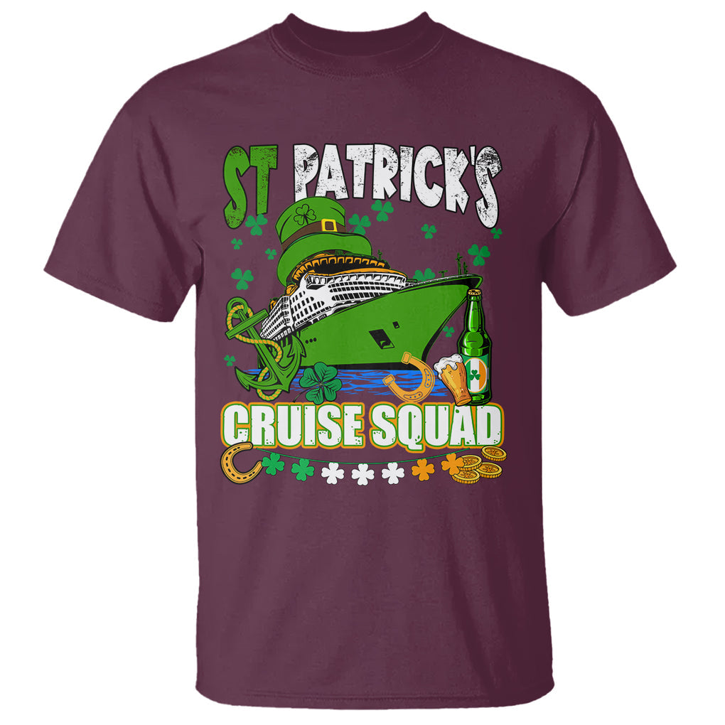 Funny St. Patricks Cruise T Shirt Holiday Trip Family Group Matching TS02 Maroon Printyourwear