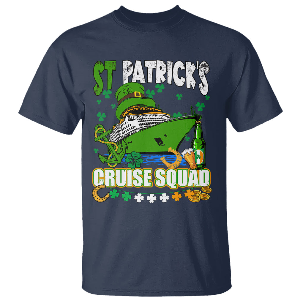 Funny St. Patricks Cruise T Shirt Holiday Trip Family Group Matching TS02 Navy Printyourwear