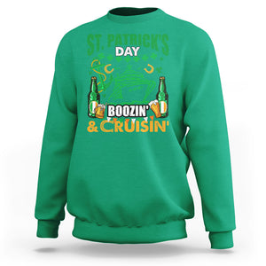 Funny St. Patricks Cruise Sweatshirt Boozin' Cruisin' Drinking Squad Family Group Matching TS02 Irish Green Printyourwear