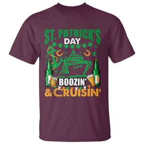 Funny St. Patricks Cruise T Shirt Boozin' Cruisin' Drinking Squad Family Group Matching TS02 Maroon Printyourwear