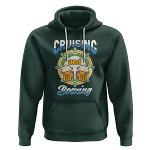 Funny St. Patricks Cruise Hoodie Cruising And Boozing Drinking Squad Family Group Matching TS02 Dark Forest Green Printyourwear