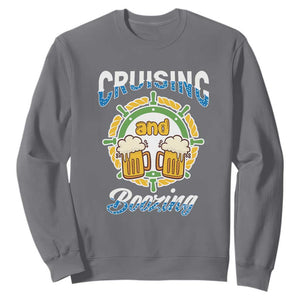 Funny St. Patricks Cruise Sweatshirt Cruising And Boozing Drinking Squad Family Group Matching TS02 Charcoal Printyourwear