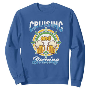 Funny St. Patricks Cruise Sweatshirt Cruising And Boozing Drinking Squad Family Group Matching TS02 Royal Blue Printyourwear