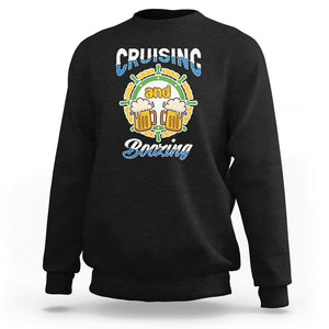 Funny St. Patricks Cruise Sweatshirt Cruising And Boozing Drinking Squad Family Group Matching TS02 Black Printyourwear