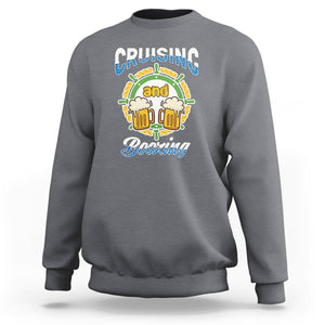 Funny St. Patricks Cruise Sweatshirt Cruising And Boozing Drinking Squad Family Group Matching TS02 Charcoal Printyourwear