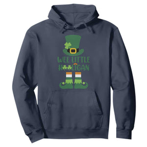 Cute St. Patricks Day Hoodie Wee Little Hooligan Leprechaun for Boy Kids TS02 Navy Printyourwear