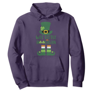 Cute St. Patricks Day Hoodie Wee Little Hooligan Leprechaun for Boy Kids TS02 Purple Printyourwear