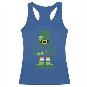 Cute St Patricks Day Racerback Tank Top Wee Little Hooligan Leprechaun for Boy Kids TS02 Royal Blue Print Your Wear
