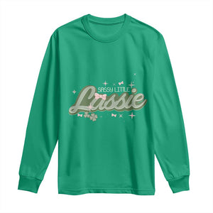 Cute St Patricks Day Long Sleeve Shirt Sassy Little Lassie for Girl Kids TS02 Irish Green Print Your Wear