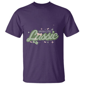 Cute St. Patricks Day T Shirt Sassy Little Lassie for Girl Kids TS02 Purple Printyourwear