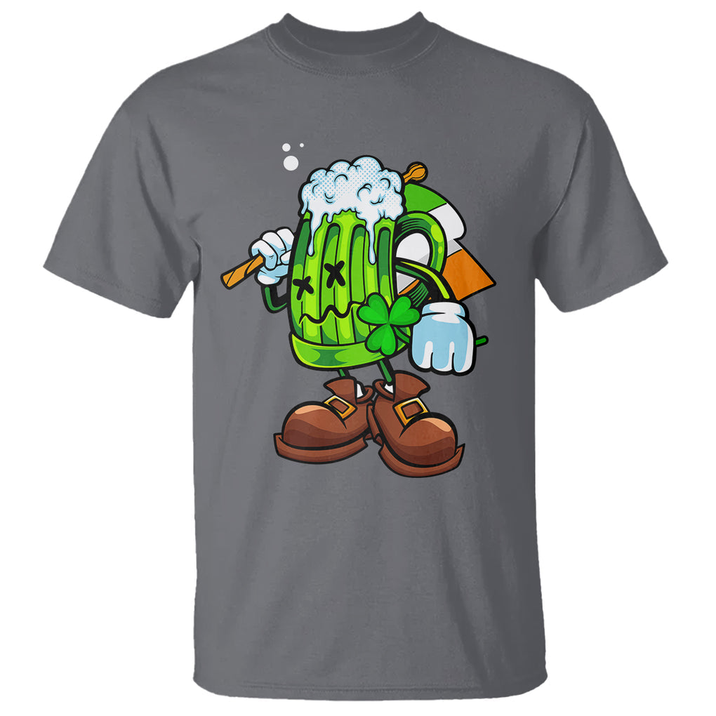 Funny St. Patricks Day Drinking T Shirt Irish Beer Ireland Flag TS02 Charcoal Printyourwear